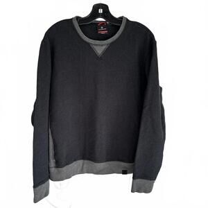 Victorinox Men's Tailored Fit Crew Neck Sweatshirt Dark Gray -XL
